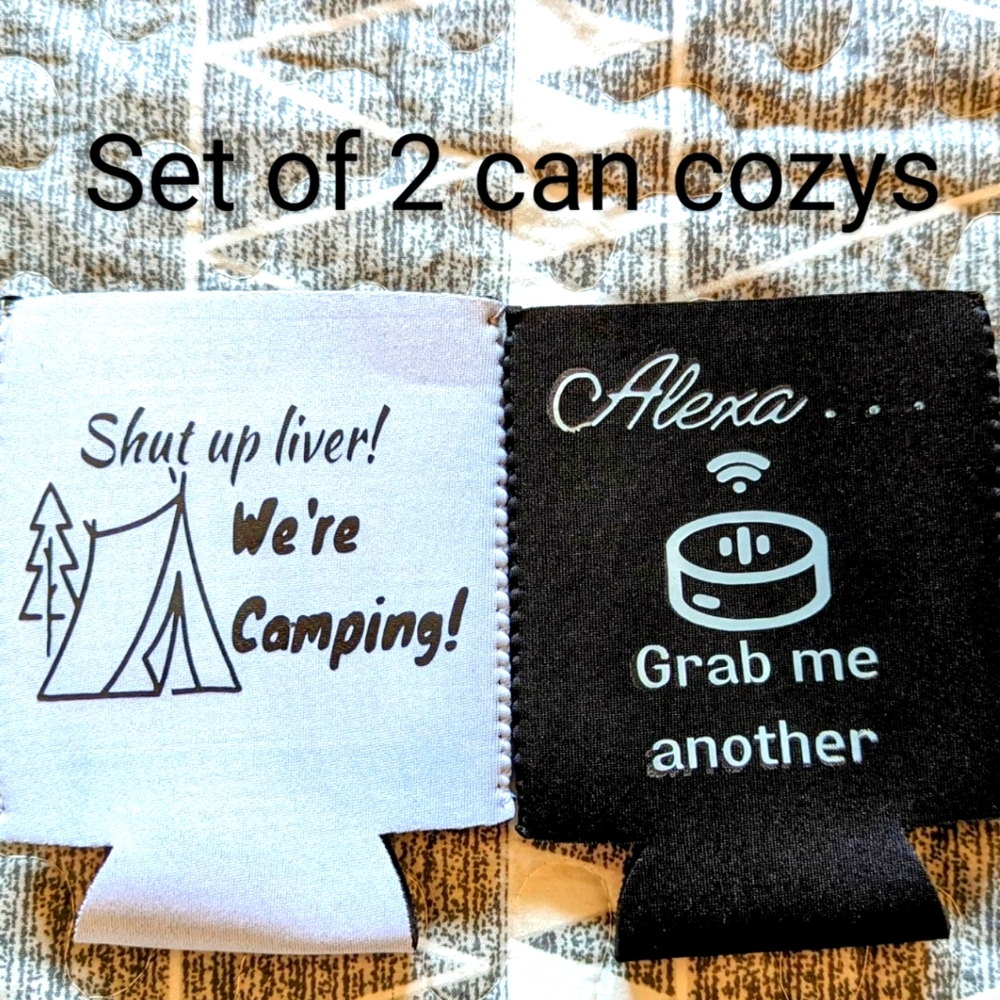 Funny set of 2 Can cozy's, coozies, fit standard size cans, BNWOT